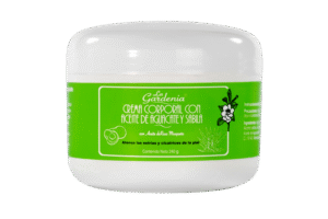 crema corporal de aceite de aguacate y sabila