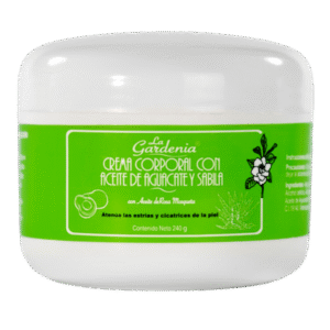 crema corporal de aceite de aguacate y sabila